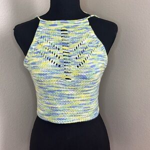 Jolie & joy size Medium 100% acrylic color green/blue/yellow/white